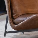 Luxury Faux Leather Low-Back Accent Chair