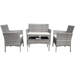 7-Piece Outdoor Rattan Sofa Set