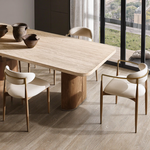 Minimalist Metal-Wood Dining Table