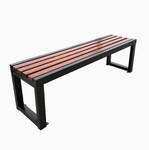Outdoor Folding Metal / Wooden Garden Bench